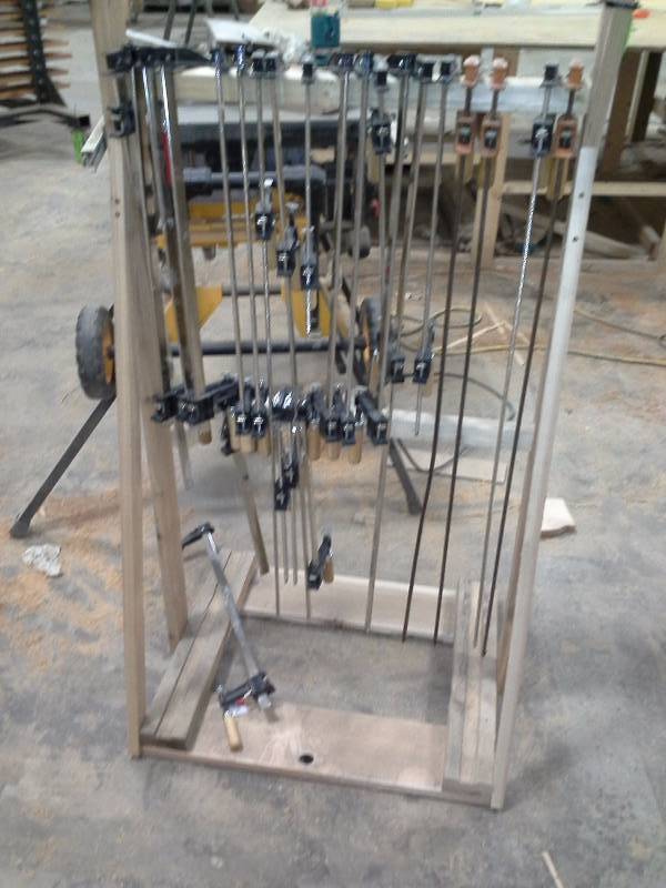 lot 516 image: Clamp rack with Clamps