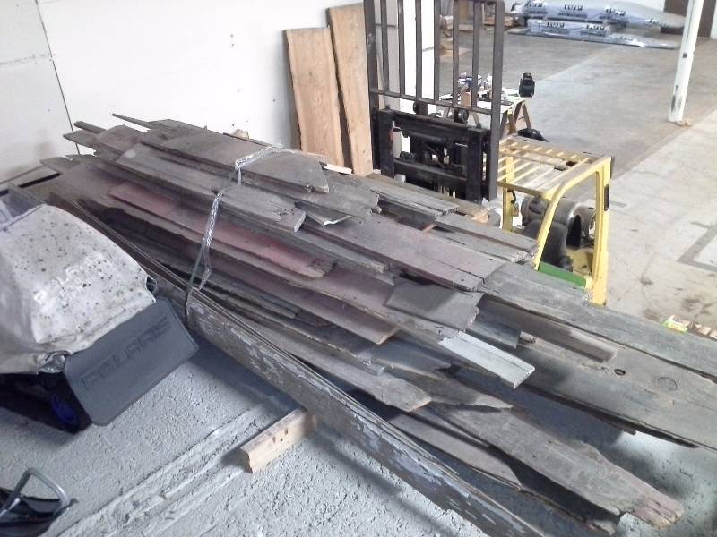 lot 434 image: Small 1920 Reclaimed Bard Wood Bundle