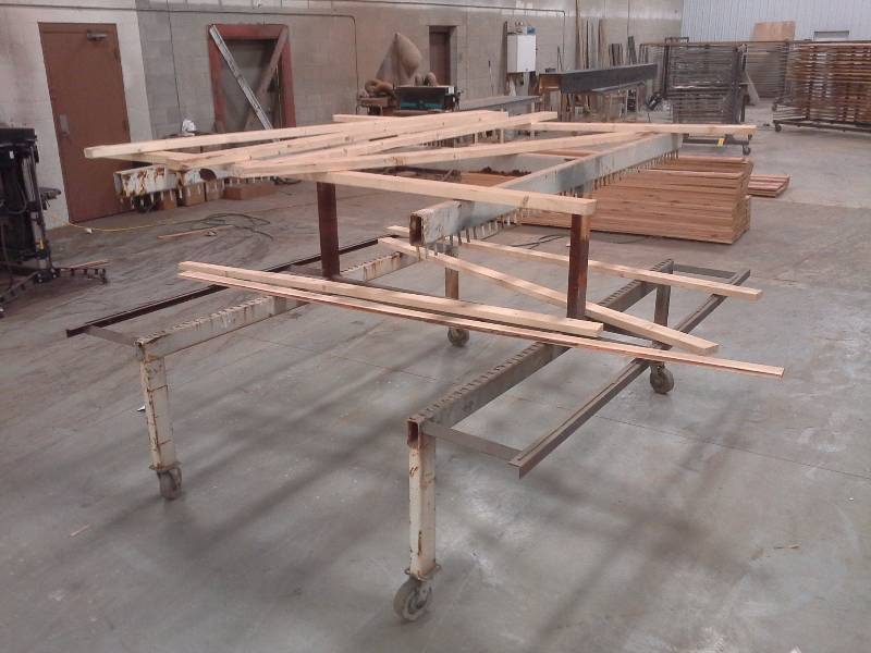 lot 443 image: Custom Metal Cart on Wheels