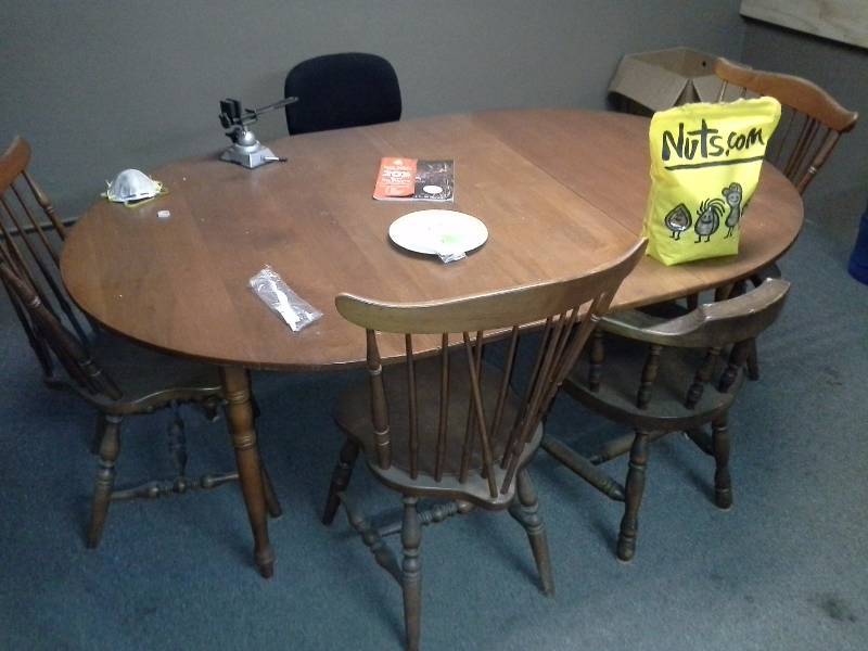 lot 464 image: Wooden Table and 5 Chairs