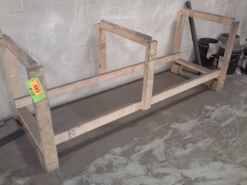 lot 489 image: Wood WorkbenchTable