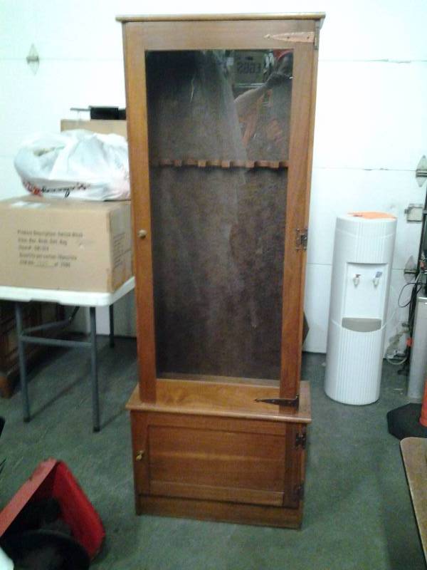 Locking Gun Cabinet With Keys & Lower Storage 72x25x11 (Hold 6 Long Guns)