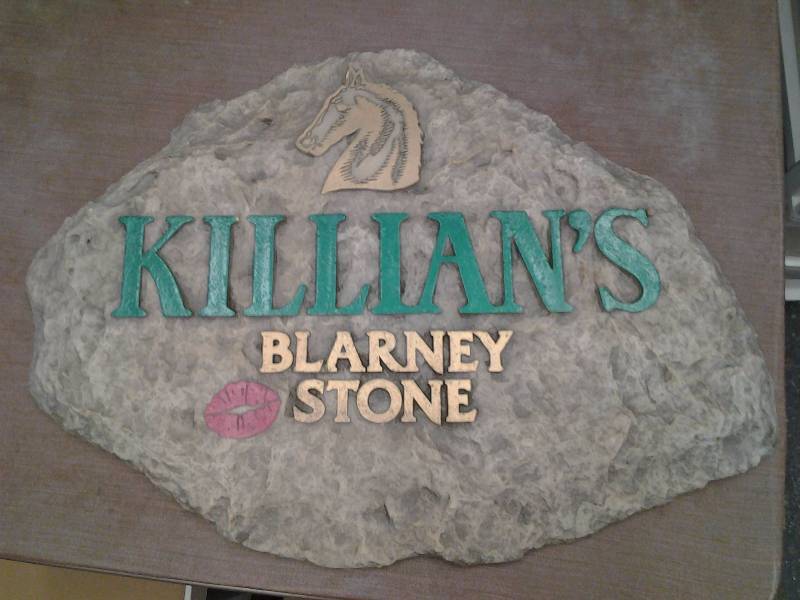 Killians Blarney Stone Faux Rock Sign 22 Inches