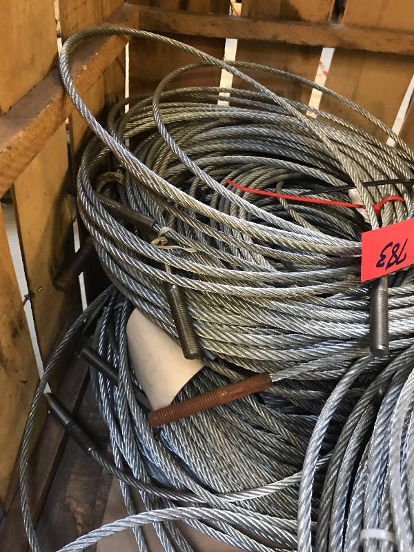 LOT OF STEEL CABLES
