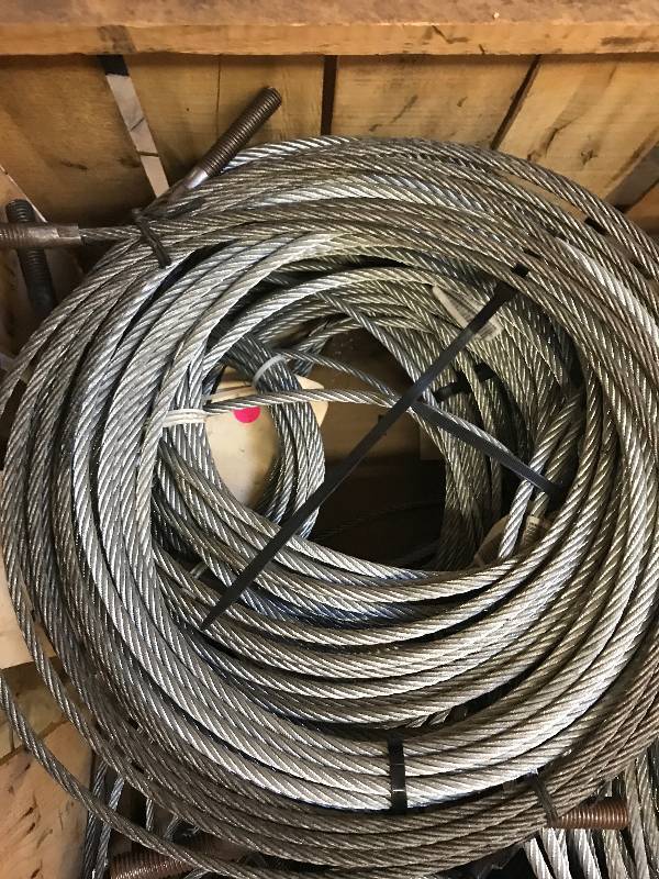 LOT OF STEEL CABLES