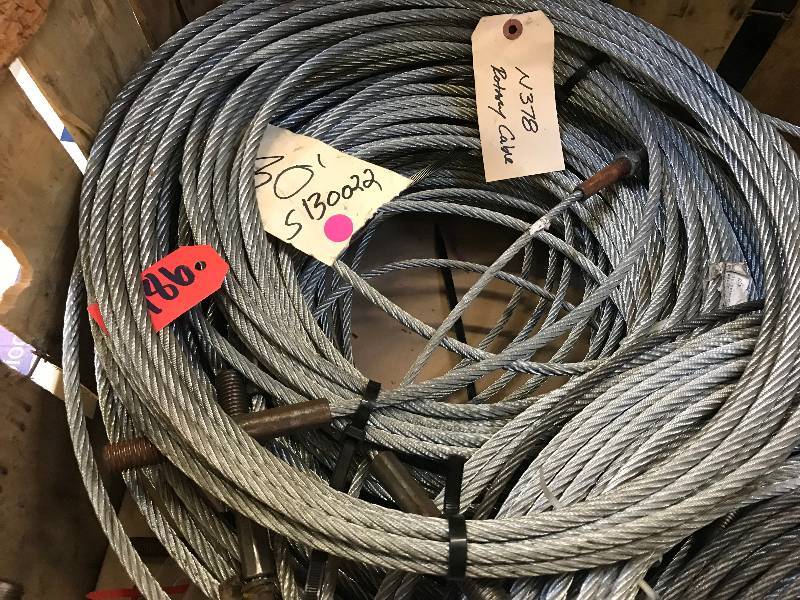 LOT OF STEEL CABLES