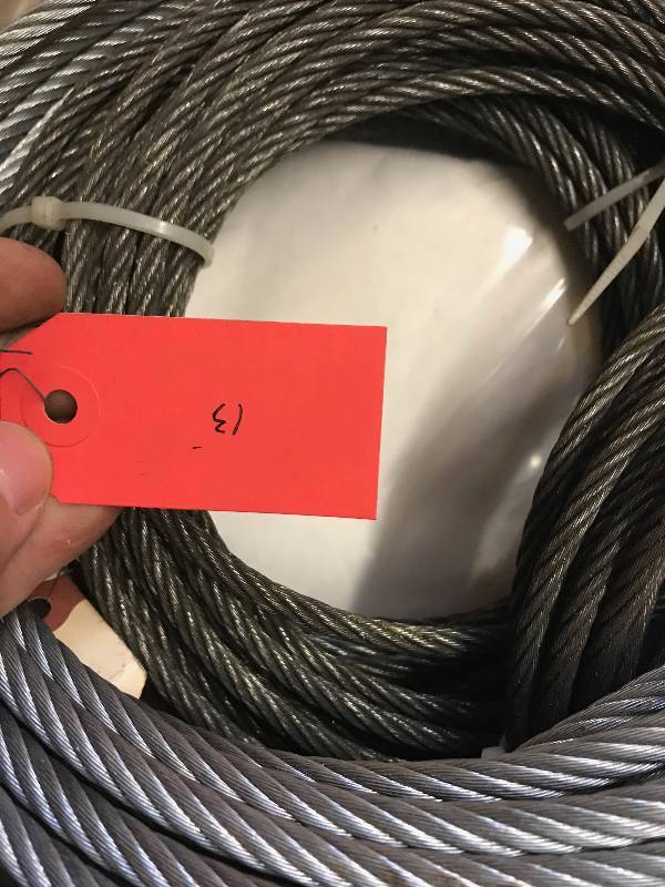 LOT OF STEEL CABLES