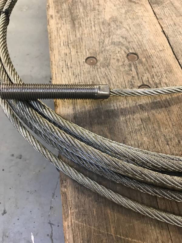 LOT OF 2 STEEL CABLES