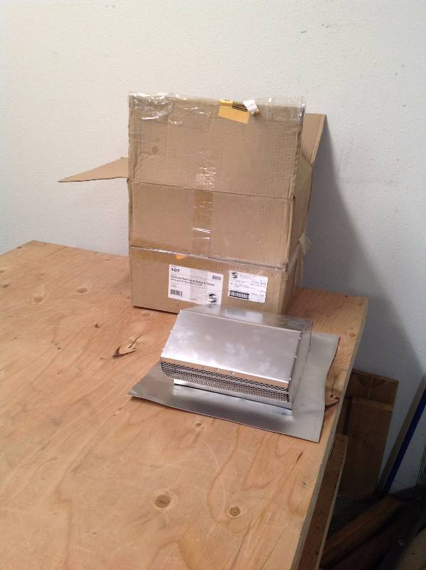 lot 24 image: 2 Aluminum Roof Cap wScreen and Damper New