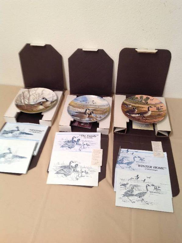 lot 85 image: 3 collector plates Dominion China LTD