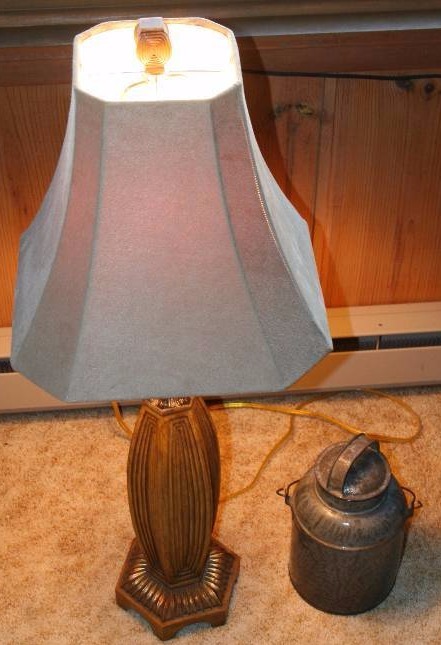 Lamp and Decorative Pail