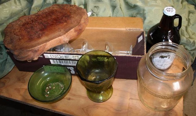 Burlwood and Glassware