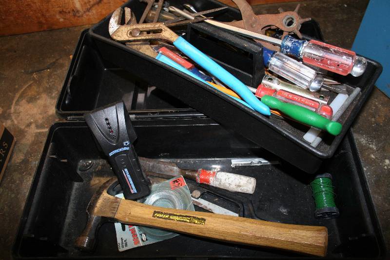 Toolbox with Assorted Hand Tools
