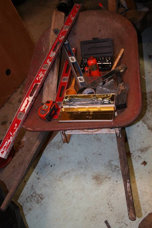 Wheelbarrow and Assorted Hardware