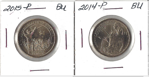 Native American Dollars - 2014 & 2015