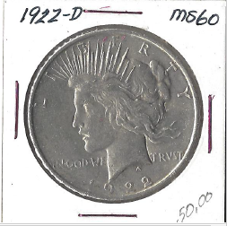 1922-D Peace Dollar - MS