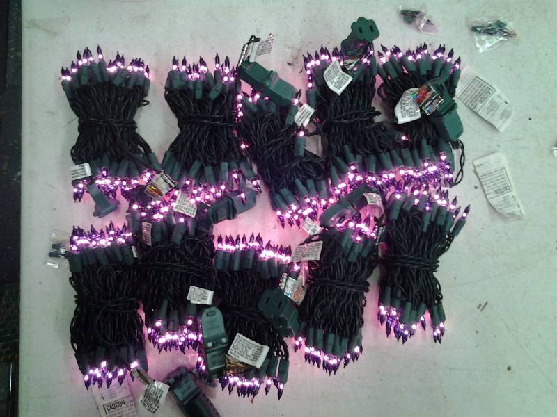 10-Strings Of 50 Purple Mini Lights