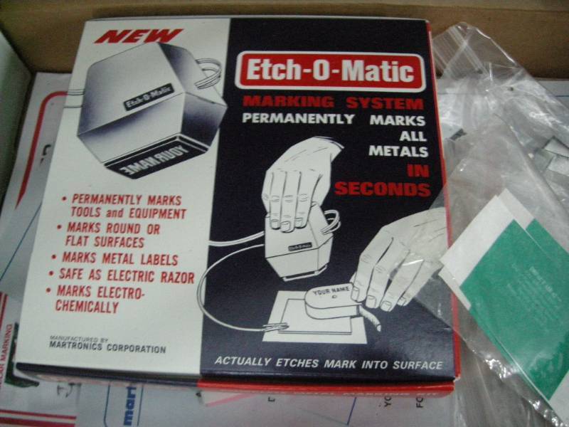 lot 159 image: Etch-o-matic Tool Marker