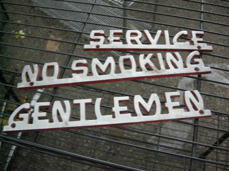 lot 160 image: Vintage Aluminum Signs