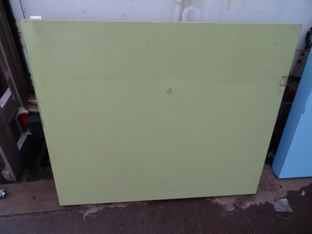 Green 4 wheel wood cart. 48 x 40...