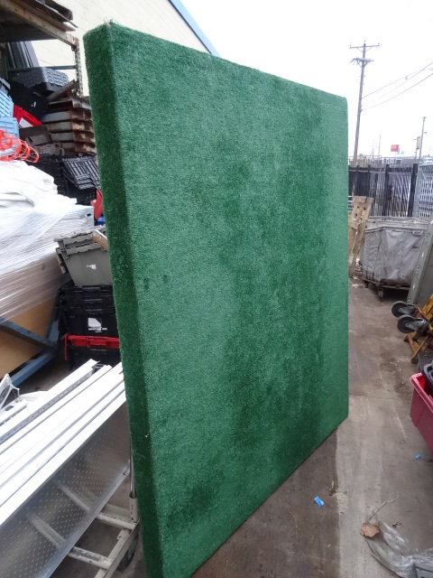 Wood platform with artificial turf ...