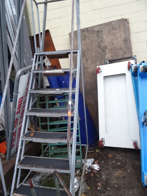 7 step rolling warehouse stairs...