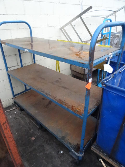 3 tier all metal warehouse cart. 63...