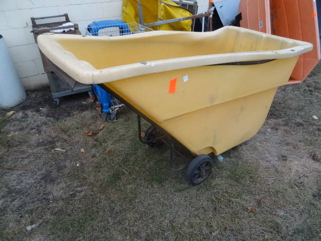 3 wheel poly garbage dumper...