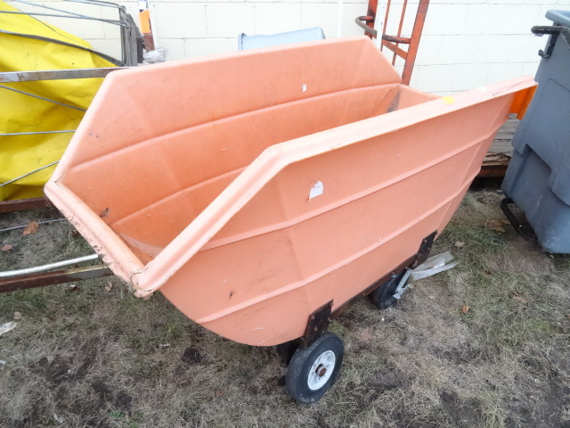 3 wheel poly garbage dumper...