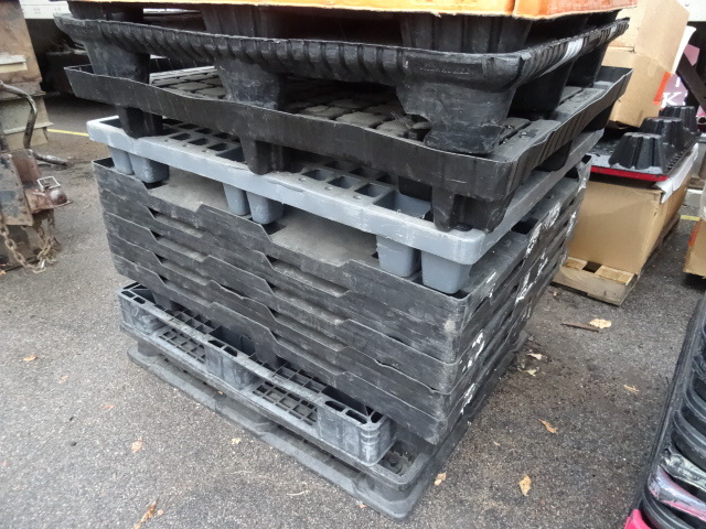 17 plastic pallets...