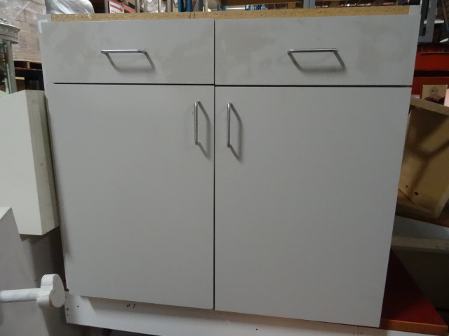 White laminate 2 drawer and 2 door ...