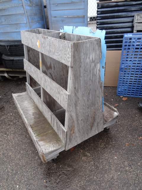 Wood framed double sided panel cart...