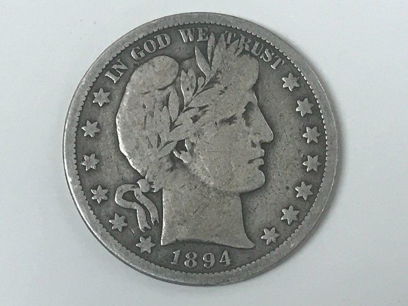 1894-S Barber SIlver Half Dollar ...
