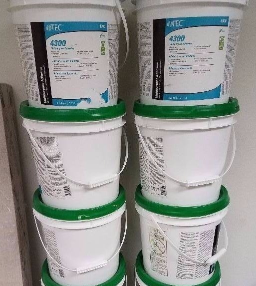 6 Gallon Buckets of 4300 Multipurpose adhesives