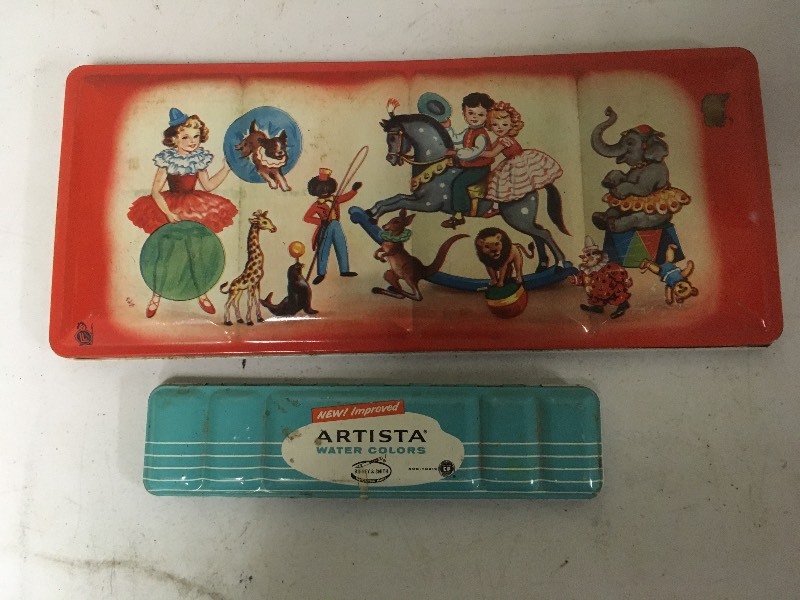 lot 20 image: Vintage Water Color Paint Sets