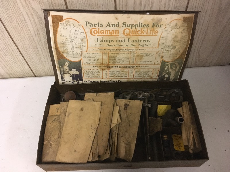 lot 34 image: Parts Coleman Lamps Lanterns