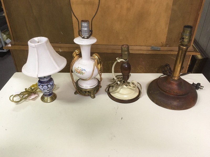 lot 47 image: Four Vintage Lamps