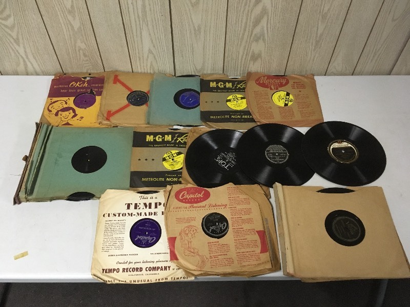 26 Albums 78s - RCA, Mercury, Prom, Victrola, Bluebird, Okeh, MGM, Brunswick, Capitol, Victor