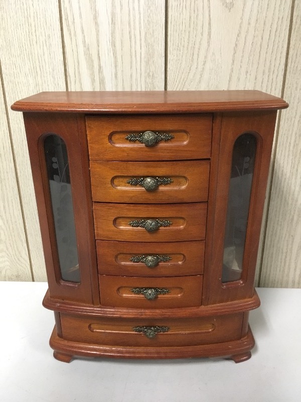Wooden Jewelry Box  Holder