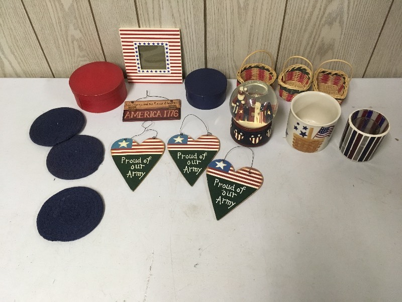 USA Red White Blue Decorations
