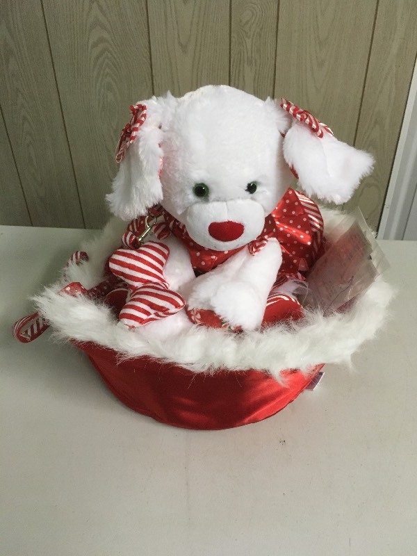 Build a Bear Puppy in Outfit with Bed & Leash