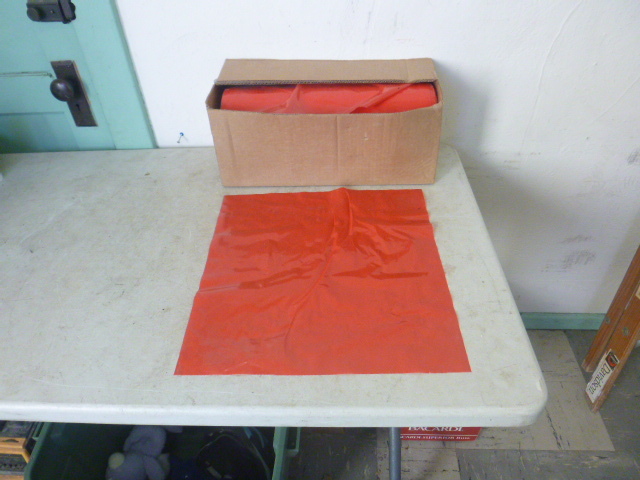 lot 28 image: Box of Red Safety Flags
