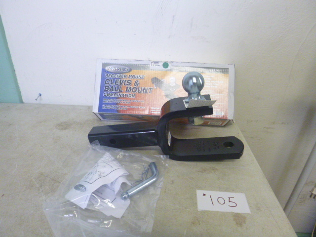 lot 105 image: Tow Ready 2 Clevis and Ball Mount Combination