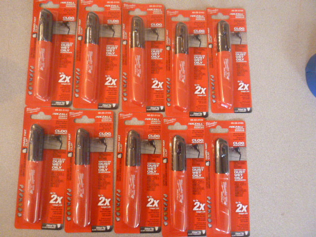 lot 140 image: 10 Milwaukee Inkzall Jobsite Markers