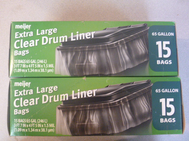 lot 147 image: 2 Boxes of Meijer Extra Large Clear Drum Liner Bags