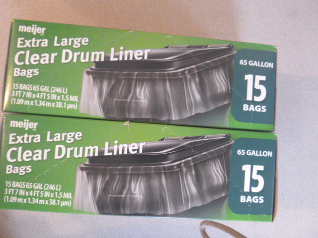 lot 148 image: 2 Boxes of Meijer Extra Large Clear Drum Liner Bags
