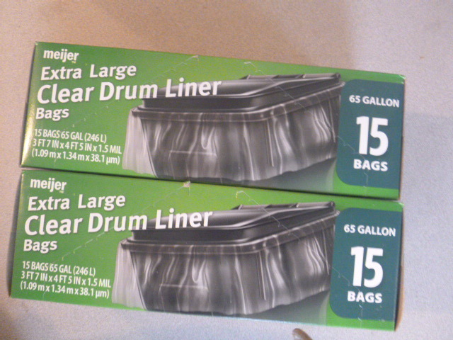 lot 149 image: 2 Boxes of Meijer Extra Large Clear Drum Liner Bags