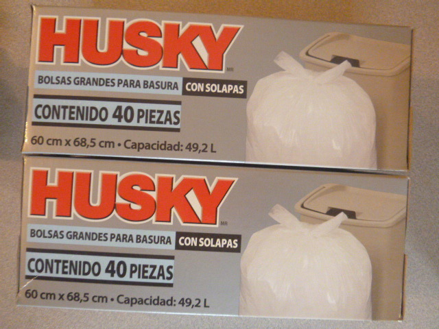 lot 151 image: 2 Boxes of Husky Flap Tie Kitchen Trash Bags