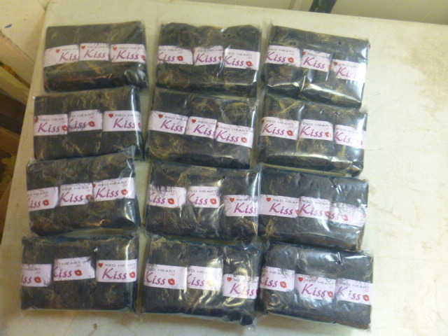 lot 162 image: 12 Packs of Red Heart Kiss Yarn