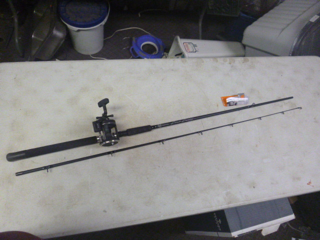 lot 202 image: South Bend Black Beauty Rod and Reel